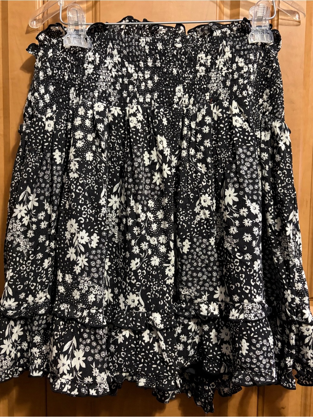 torrid Black Floral Ruffle Mini Skirt - Picture 5 of 8